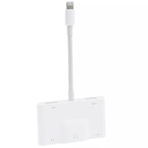 NK-1033 5 in 1 8 Pin Male to Dual USB + 3.5mm AUX + Ethernet + 8 Pin Power Female Adapter, NK-1033